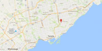 Map of Bermondsey district Toronto