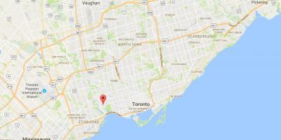 Map of Bloor West Village district Toronto