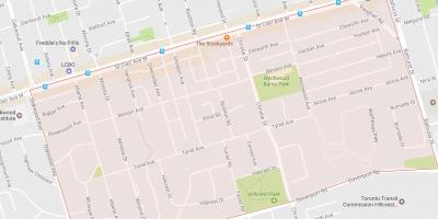 Map of Bracondale Hill neighbourhood Toronto