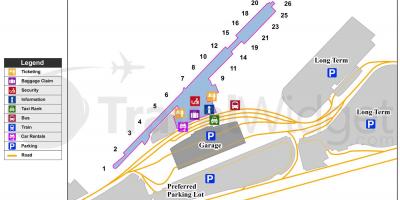 Map of Buffalo Niagara airport