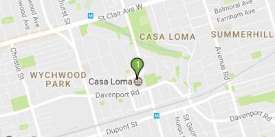 Map of Casa Loma Toronto