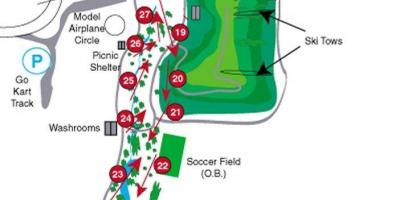 Map of Centennial Park golf courses Toronto