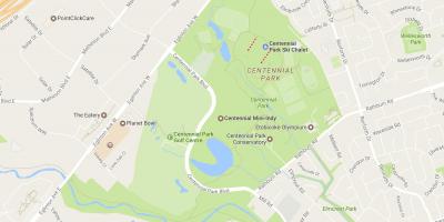Map of Centennial Park neighbourhood Toronto