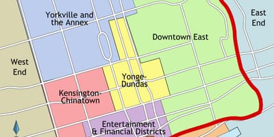 Map of Central Toronto