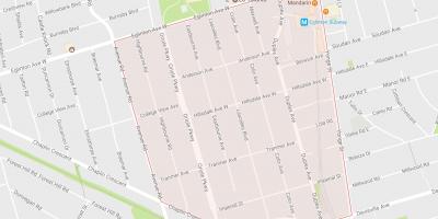 Map of Chaplin Estates neighbourhood Toronto