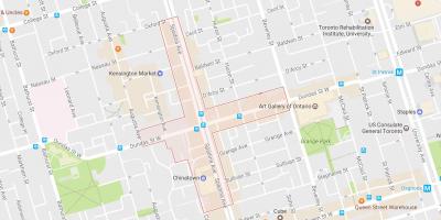 Map of Chinatown neighbourhood Toronto