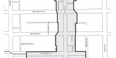 Map of Church-Wellesley Village business Improvement Area Toronto