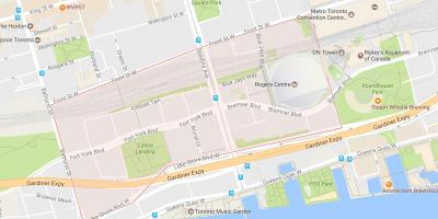 Map of CityPlace neighbourhood Toronto