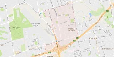 Map of Clanton Park neighbourhood Toronto