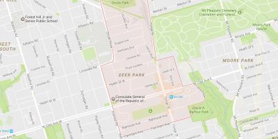 Map of Deer Park neighbourhood Toronto