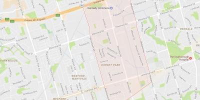 Map of Dorset Park neighbourhood Toronto