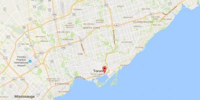 Map of East Bayfront district Toronto