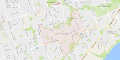Map of Eglinton East neighbourhood Toronto