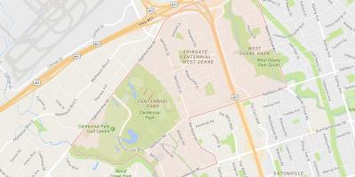 Map of Eringate neighbourhood Toronto