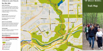 Map of Evergreen Brickworks Toronto trail