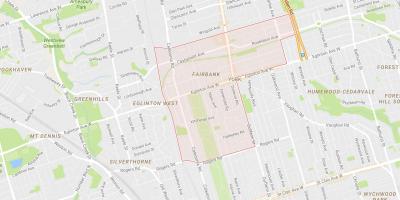 Map of Fairbank neighbourhood Toronto