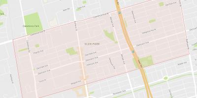 Map of Glen Park neighbourhood Toronto