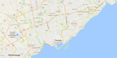 Map of Golden Mile district Toronto