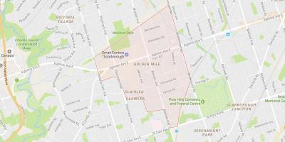 Map of Golden Mile neighbourhood Toronto