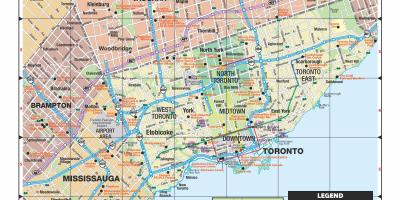 Map of greater Toronto area