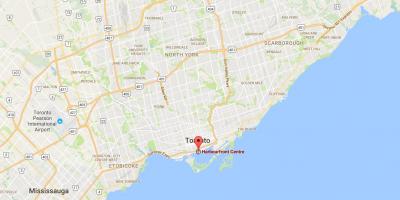 Map of Harbourfront district Toronto