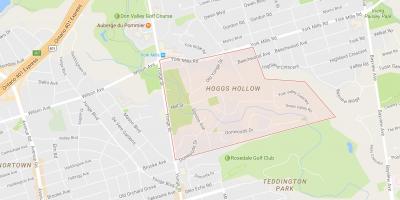 Map of Hoggs Hollow neighbourhood Toronto