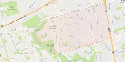 Map of Humber Summit neighbourhood Toronto