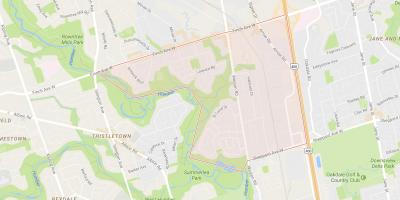 Map of Humbermede neighbourhood Toronto