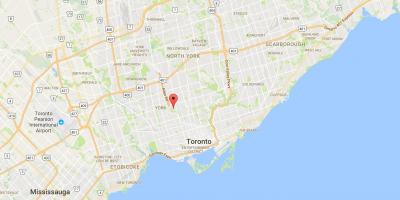 Map of Humewood–Cedarvale district Toronto