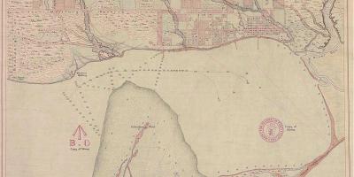 Map of land of York Toronto 1787-1884