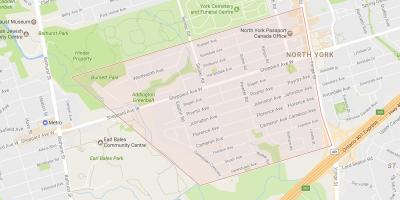 Map of Lansing neighbourhood Toronto