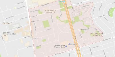 Map of Lawrence Heights neighbourhood Toronto