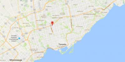Map of Lawrence Manor district Toronto