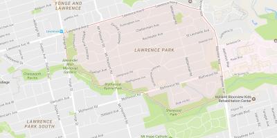 Map of Lawrence Park neighbourhood Toronto