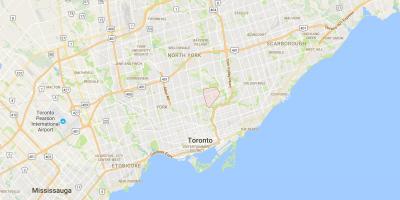 Map of Leaside district Toronto