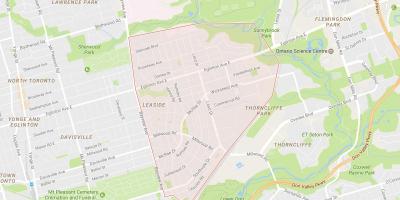 Map of Leaside neighbourhood Toronto
