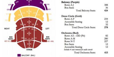 Map of Living Arts Centre seating