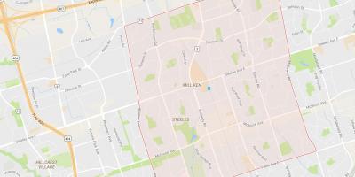 Map of Milliken neighbourhood Toronto