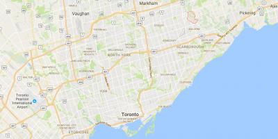 Map of Morningside Heights district Toronto