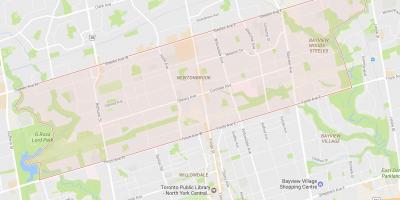 Map of Newtonbrook neighbourhood Toronto