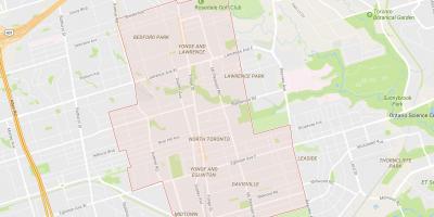 Map of North neighbourhood Toronto