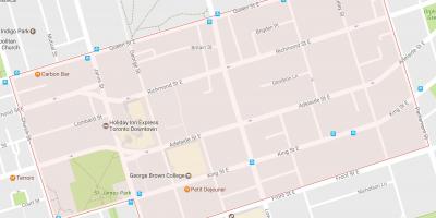 Map of Old Town neighbourhood Toronto