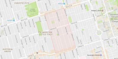 Map of Palmerston neighbourhood Toronto