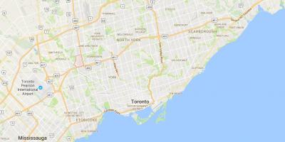 Map of Pelmo Park – Humberlea district Toronto