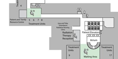 Map of Princess Margaret Cancer Centre Toronto 2nd floor Below (B2)