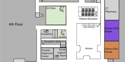 Map of Princess Margaret Cancer Centre Toronto 4th floor