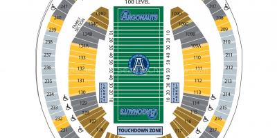 Map of Rogers centre football