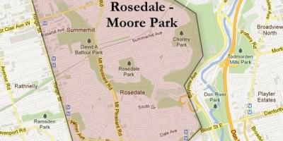 Map of Rosedale Moore Park Toronto