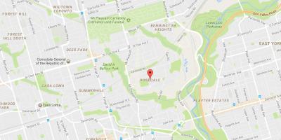 Map of Rosedale neighbourhood Toronto