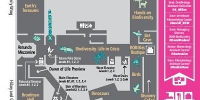 Map of Royal Ontario Museum level 2
